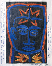 Serge Sauphar, Sans titre, huile sur papier, s.d., 27x21 cm, A467. Dépôt de la Section du Patrimoine de la SFPE-AT au LaM, Villeneuve d’Ascq Serge Sauphar, Sans titre, huile sur papier, s.d., 27x21 cm, A467. Dépôt de la Section du Patrimoine de la SFPE-AT au LaM, Villeneuve d’Ascq